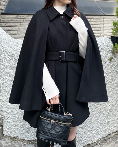 INGNI(イング) ケープコート クロ