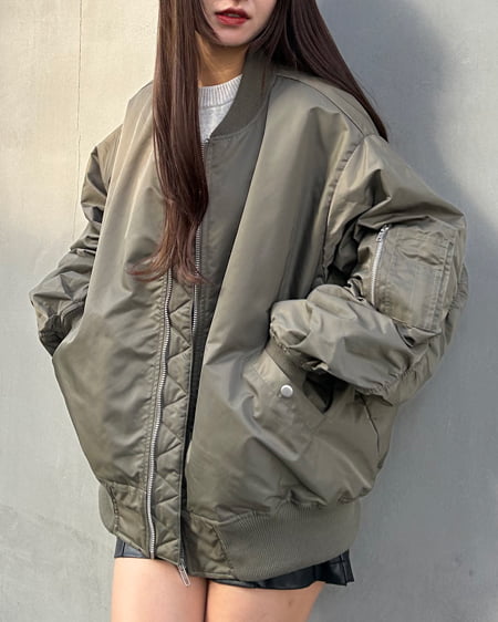 INGNI(イング) 中綿入りBIG/MA-1 カーキ