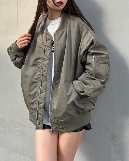 INGNI(イング) 中綿入りBIG/MA-1 カーキ