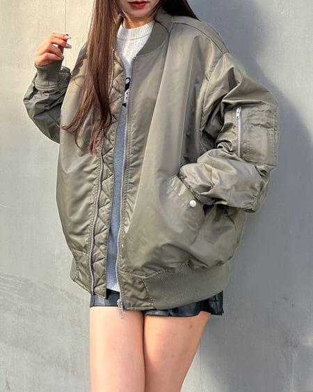 INGNI(イング) 中綿入りBIG/MA-1 カーキ