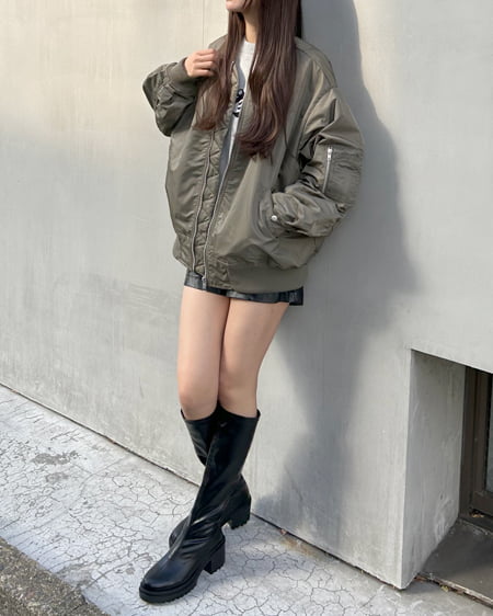 INGNI(イング) 中綿入りBIG/MA-1 カーキ