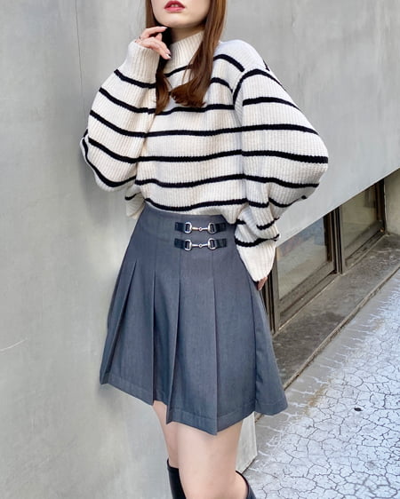 INGNI(イング) モックネックニット ボーダー