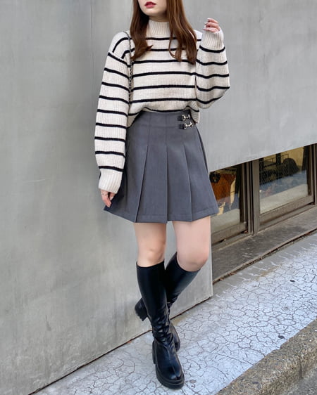 INGNI(イング) モックネックニット ボーダー