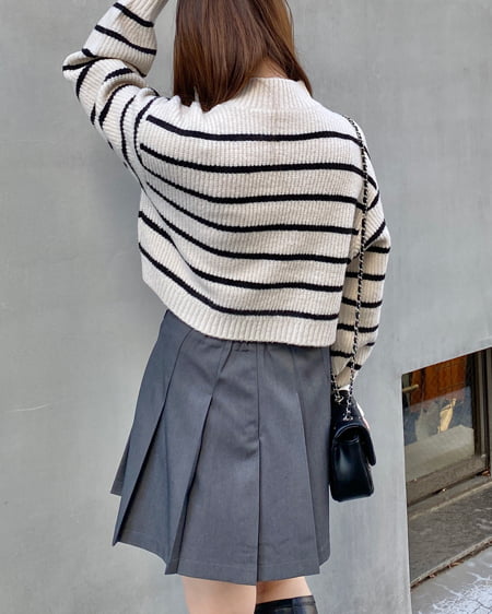 INGNI(イング) モックネックニット ボーダー