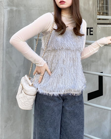 INGNI(イング) キルティングバニティ/B アイボリー