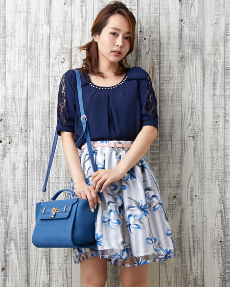 装飾付肩リボンJZ／半袖TOPS｜INGNI(イング) 公式通販｜INGNI STORE