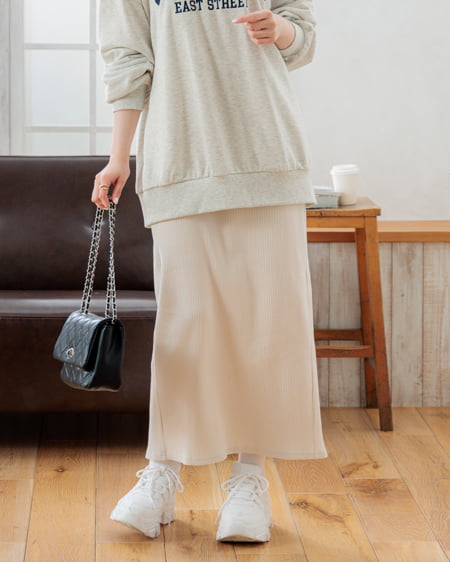 リブカットナロースカート（ＯＵＴＬＥＴ）