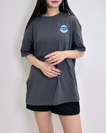 INGNI（イング） BackサークルロゴチュニックTシャツ ｽﾐｸﾛ