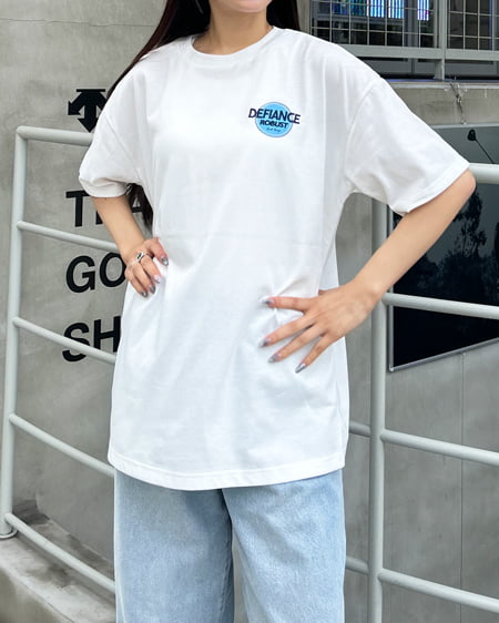 INGNI（イング） BackサークルロゴチュニックTシャツ ｵﾌﾎﾜｲﾄ