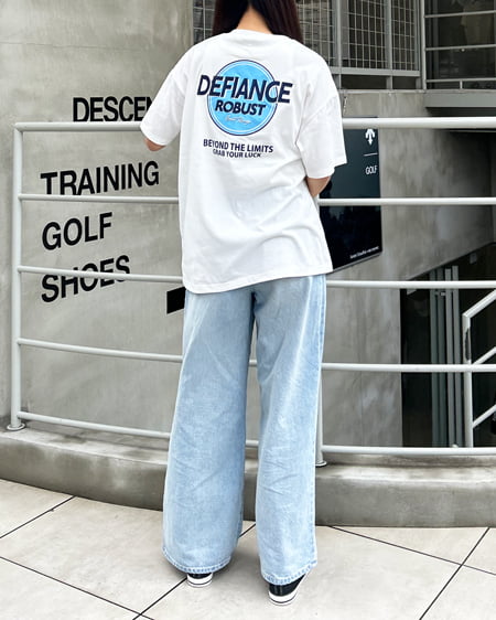 INGNI（イング） BackサークルロゴチュニックTシャツ ｵﾌﾎﾜｲﾄ