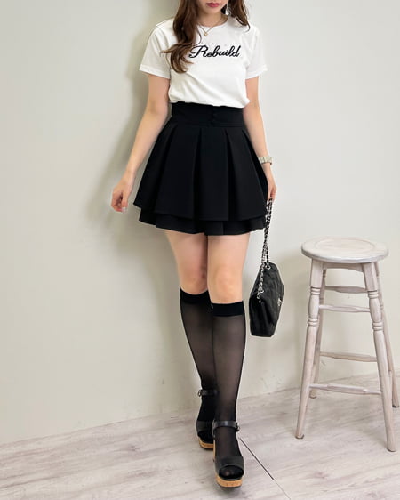 INGNI（イング） パールロゴTシャツ／A ｵﾌﾎﾜｲﾄ