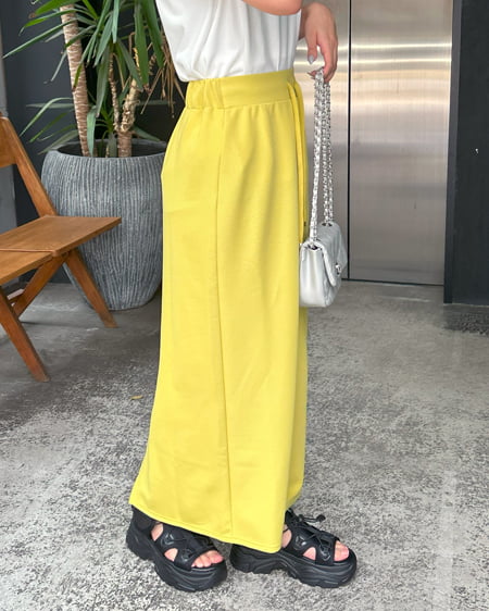 INGNI(イング) リップルナロースカート/A マスタード