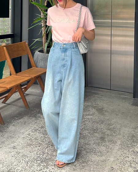 INGNI（イング） パールロゴTシャツ ﾗｲﾄﾋﾟﾝｸ