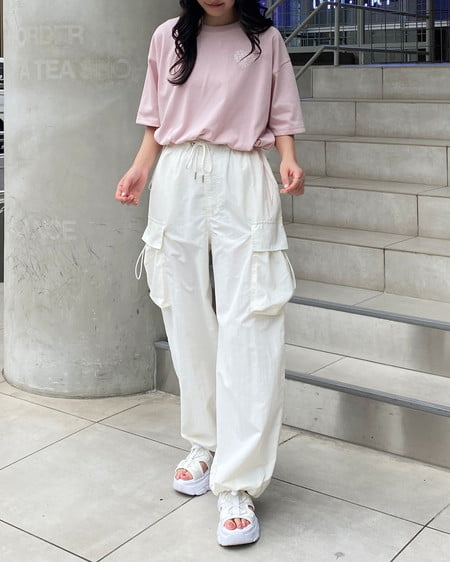 INGNI（イング） 裾ドロストBackハートショートTシャツ ﾋﾟﾝｸ