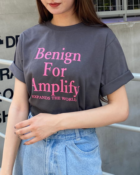 INGNI(イング) カラーレターロゴTシャツ ｽﾐｸﾛ/ﾋﾟﾝｸ