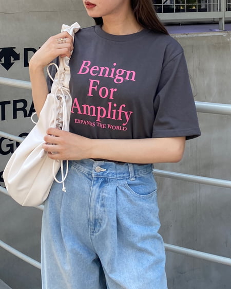 INGNI（イング） カラーレターロゴTシャツ ｽﾐｸﾛ/ﾋﾟﾝｸ