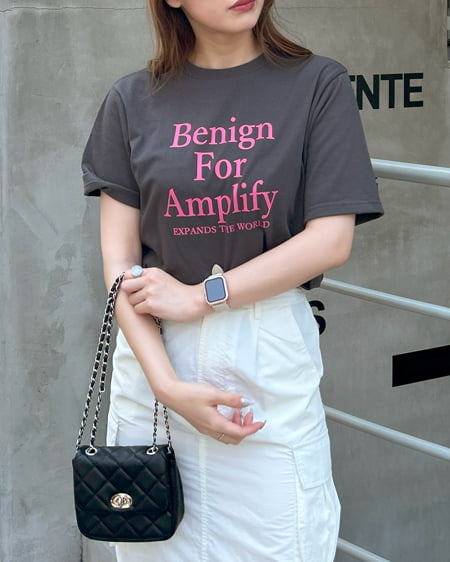 INGNI（イング） カラーレターロゴTシャツ ｽﾐｸﾛ/ﾋﾟﾝｸ