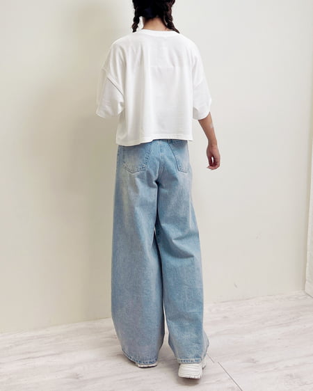 INGNI（イング） カレッジロゴショートTシャツ／Ａ ｵﾌﾎﾜｲﾄ