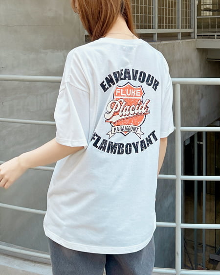 INGNI(イング) BackロゴチュニックTシャツ オフホワイト