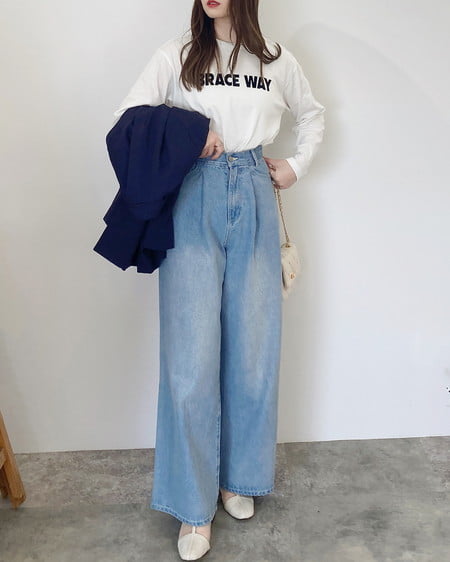 INGNI（イング） アソートロングTシャツ ｵﾌﾎﾜｲﾄ/ｸﾛ