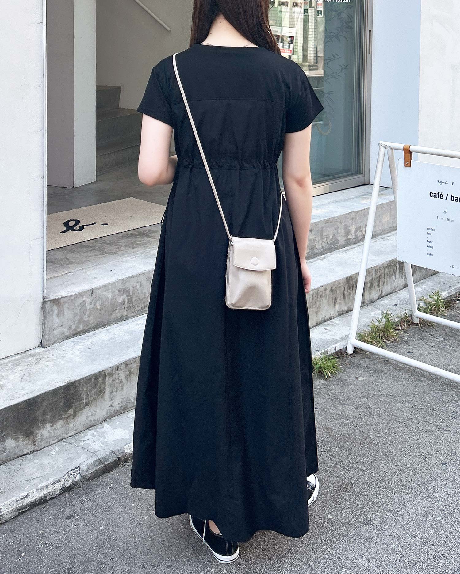 セール】 【OUTLET】ボーダードッキングワンピース （ロング