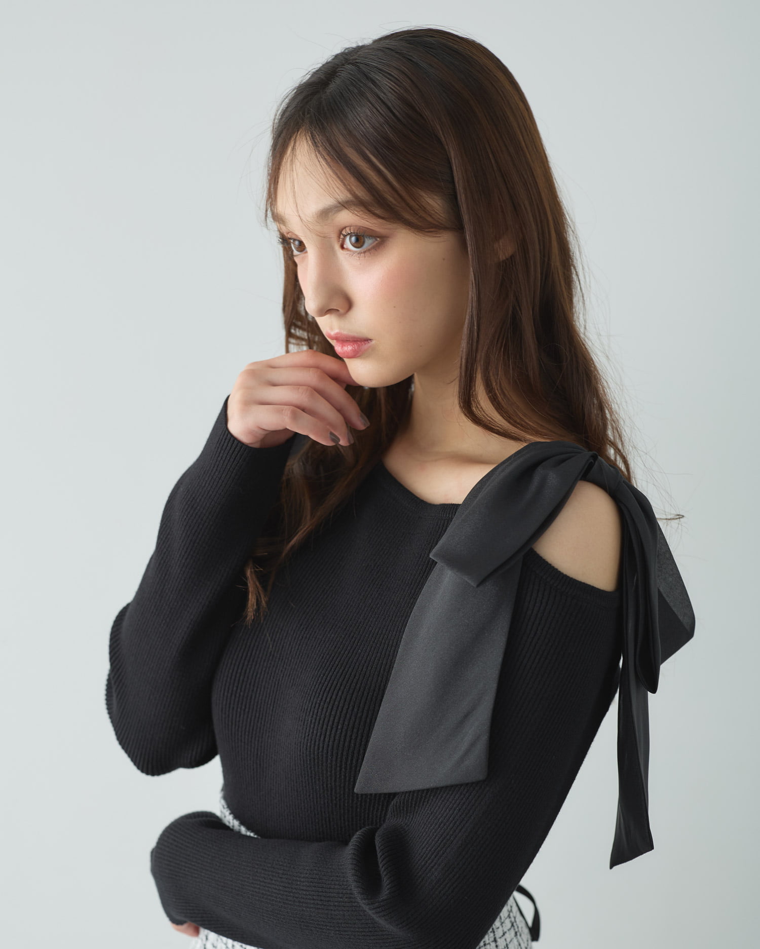 ワンショル肩リボンニット｜INGNI(イング) 公式通販｜INGNI STORE