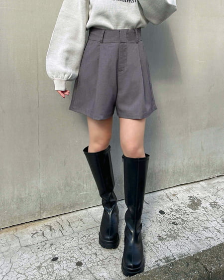 INGNI（イング） キュロットパンツ(セットアップ対応) ｸﾞﾚｰ