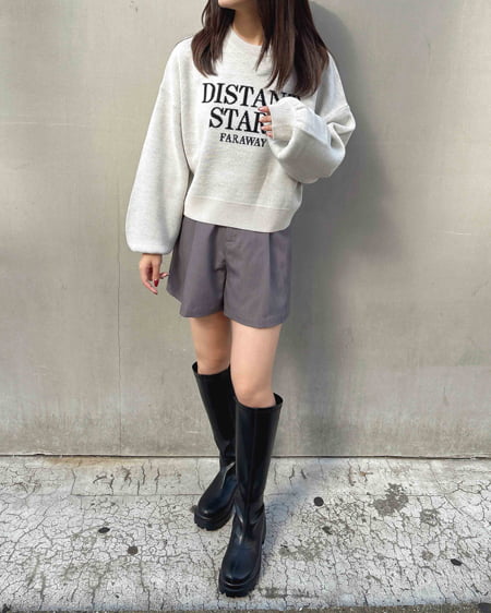INGNI（イング） キュロットパンツ(セットアップ対応) ｸﾞﾚｰ