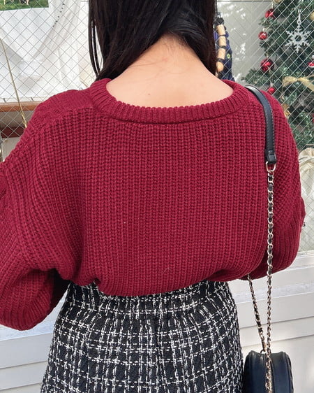INGNI（イング） パール付ケーブルニット ﾎﾞﾙﾄﾞｰ