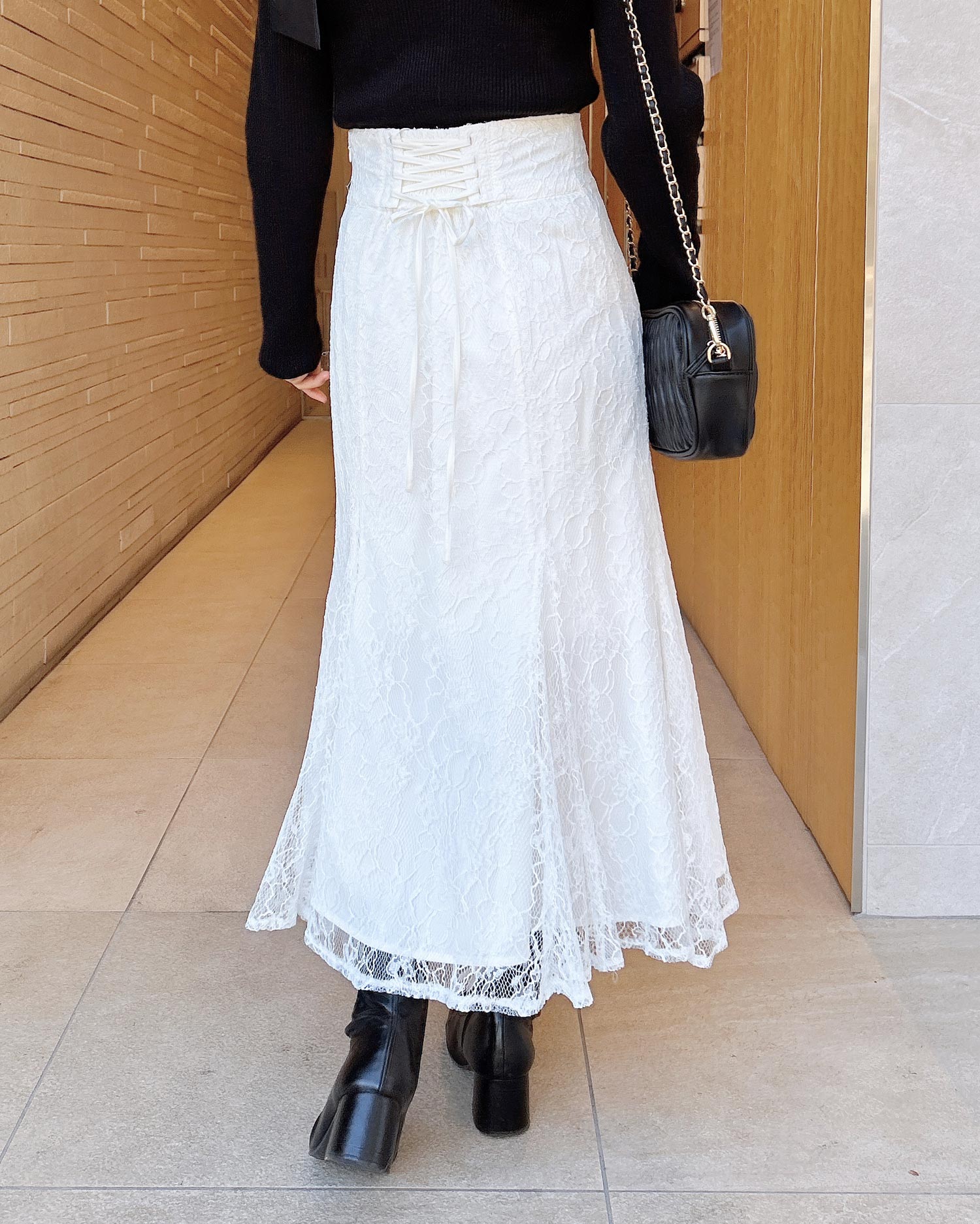 バックレースアップレースマーメイドスカート（ＯＵＴＬＥＴ）