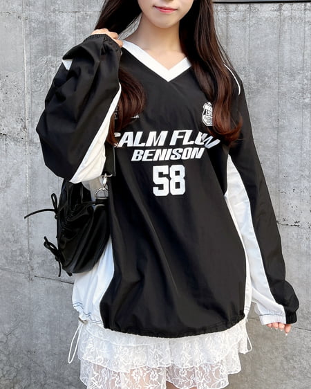 INGNI(イング) ナイロンチュニックトップス クロ