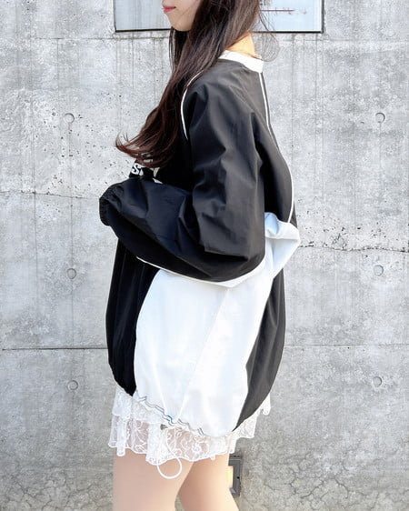 INGNI(イング) ナイロンチュニックトップス クロ