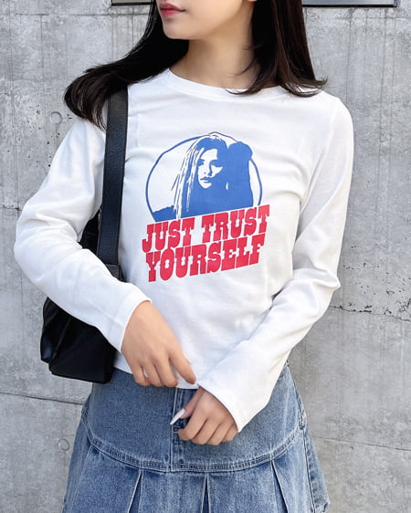 INGNI（イング） GIRL長袖ピタTシャツ ｵﾌﾎﾜｲﾄ