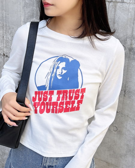 INGNI（イング） GIRL長袖ピタTシャツ ｵﾌﾎﾜｲﾄ