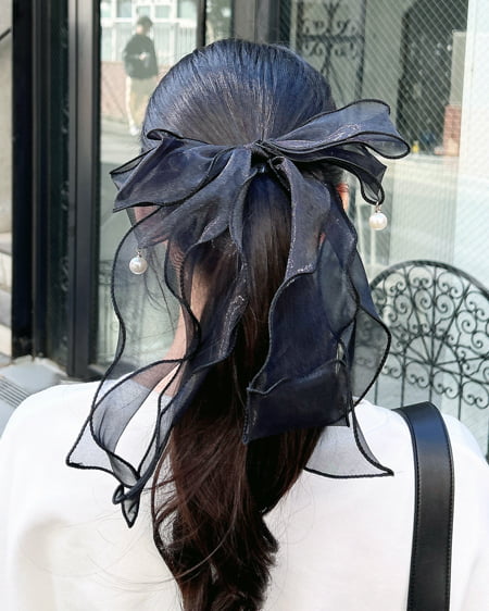 INGNI(イング) ラメ入りメローリボン クロ