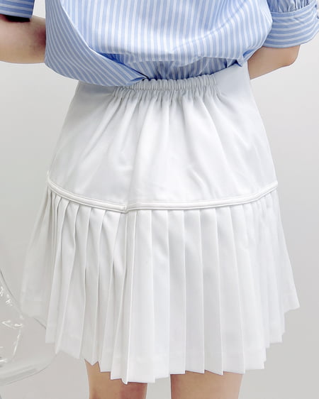 INGNI（イング） サイドリボンプリーツミニスカパン ｵﾌﾎﾜｲﾄ
