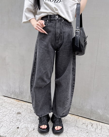 INGNI（イング） デニムカーブパンツ ｸﾞﾚｰ