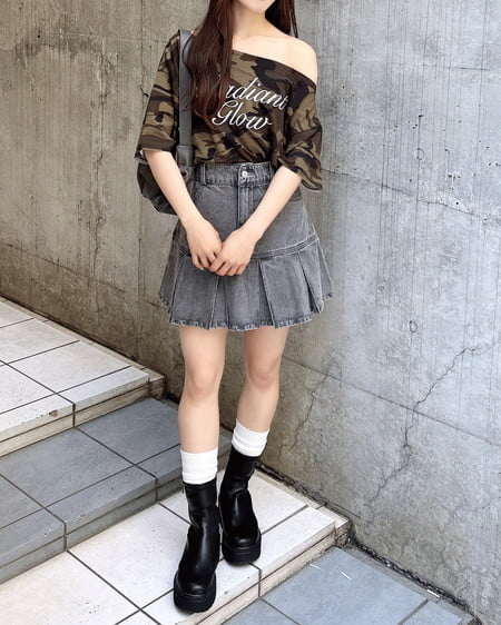 INGNI（イング） 厚底ジップブーツ ｸﾛ