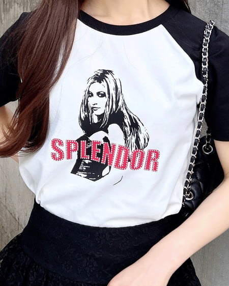 INGNI（イング） ガールロゴTシャツ ｵﾌﾎﾜｲﾄ/ｸﾛ