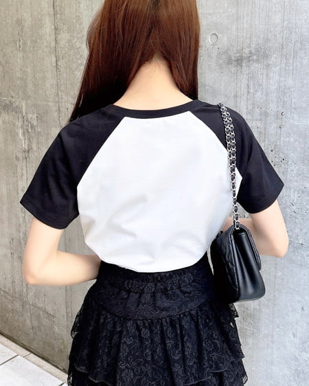 INGNI（イング） ガールロゴTシャツ ｵﾌﾎﾜｲﾄ/ｸﾛ