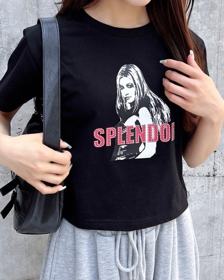 INGNI（イング） ガールロゴTシャツ ｸﾛ