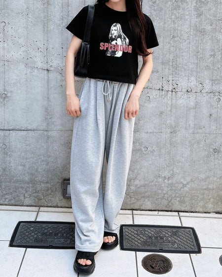 INGNI（イング） ガールロゴTシャツ ｸﾛ