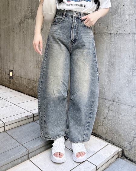 【WEB限定】【S～Mサイズ】デニムカーブパンツ