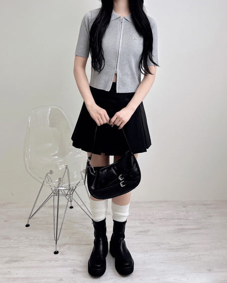 INGNI（イング） 厚底ジップブーツ ｸﾛ