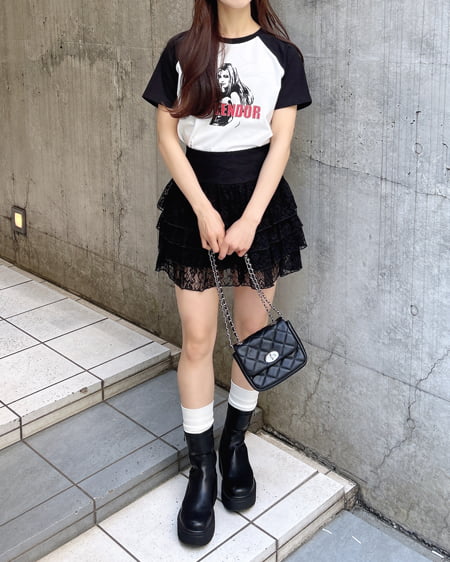 INGNI（イング） 厚底ジップブーツ ｸﾛ