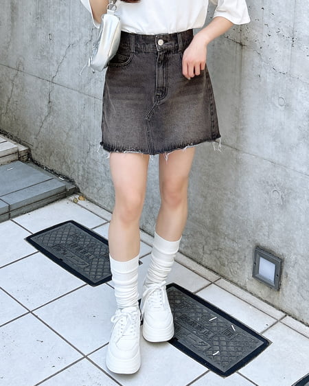 INGNI(イング) カットオフデニムスカート(セットアップ対応)