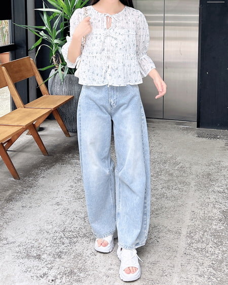 【WEB限定】【S～Mサイズ】デニムカーブパンツ