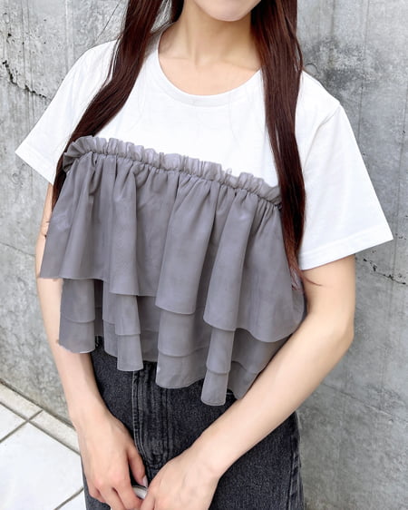 【5／27までの限定価格】【WEB限定】チュールドッキングトップス
