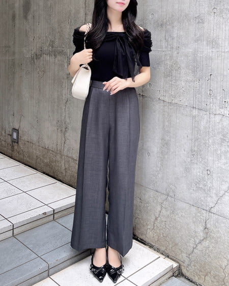 INGNI（イング） ストラップバックバンドパンプス ｸﾛ