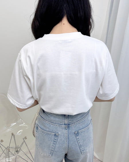 INGNI（イング） 箔プリントロゴTシャツ ｵﾌﾎﾜｲﾄ/ｼﾙﾊﾞｰ